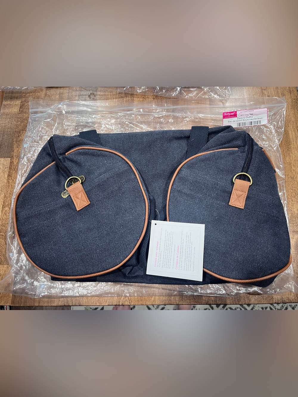thirty-one Vintage Slate Dare to Duffle bag NWT